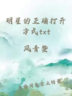 明星的正确打开方式txt