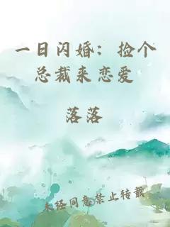 一日闪婚：捡个总裁来恋爱